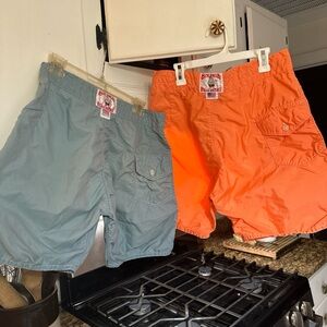 Men's Orange and Gray Shorts